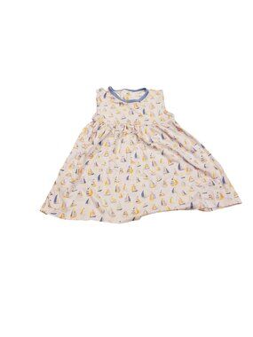 Magnetic Me Sailboat Print Baby Dress Eco-Friendly Magnetic Closure 12-18 Months